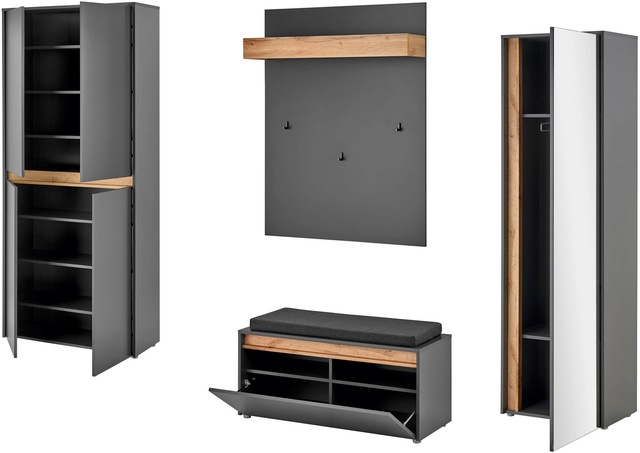 INOSIGN Garderoben-Set »City/Giron, moderne Garderobe, viel Stauraum, ca. 40 Schuhe« Set, 4 Stk. tlg.