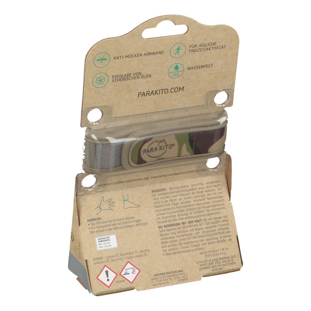 PARA KITO Anti-Mücken Armband (Farbe nicht wählbar)