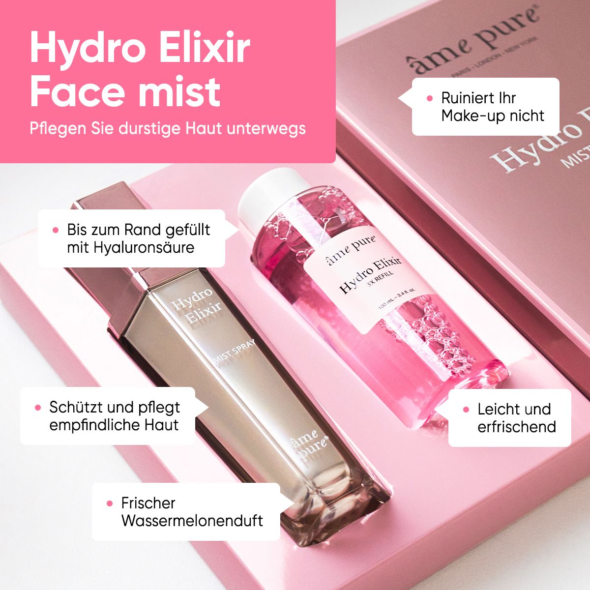 âme pure Hydro Elixir Gesichtsspray