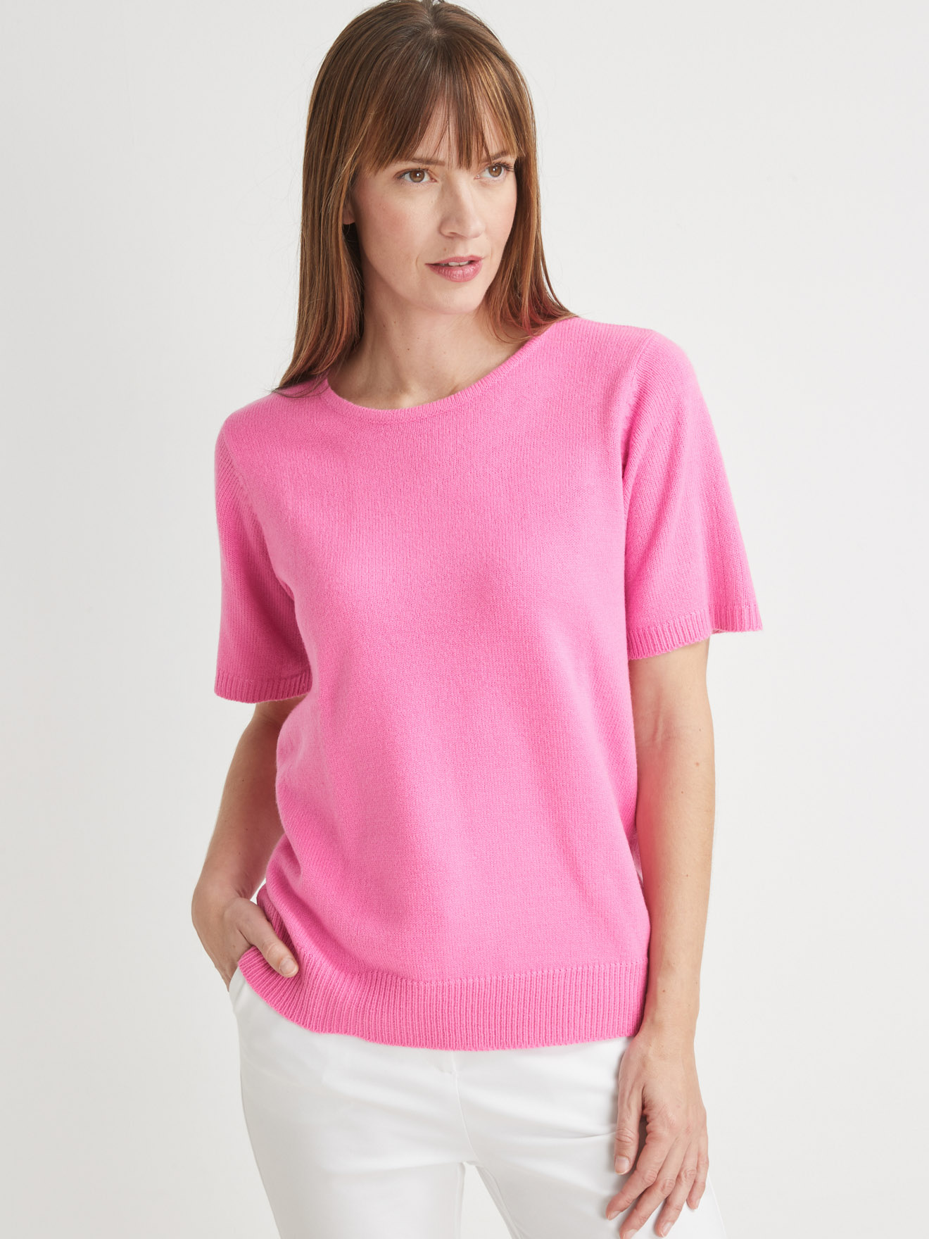 Pull manches courtes encolure ronde