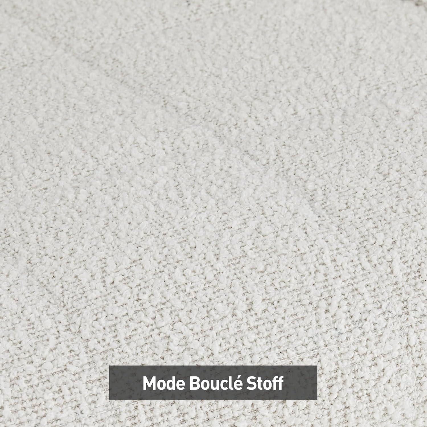 CLIPOP Esszimmerstühle 2er Set Teddy Boucle Beige Sitzfläche, Polsterstuhl Küchenstuhl Retro Armlehnstuhl Stuhl Wohnzimmerstuhl mit Armlehne und Metall Beine (2, Bouclé Beige)