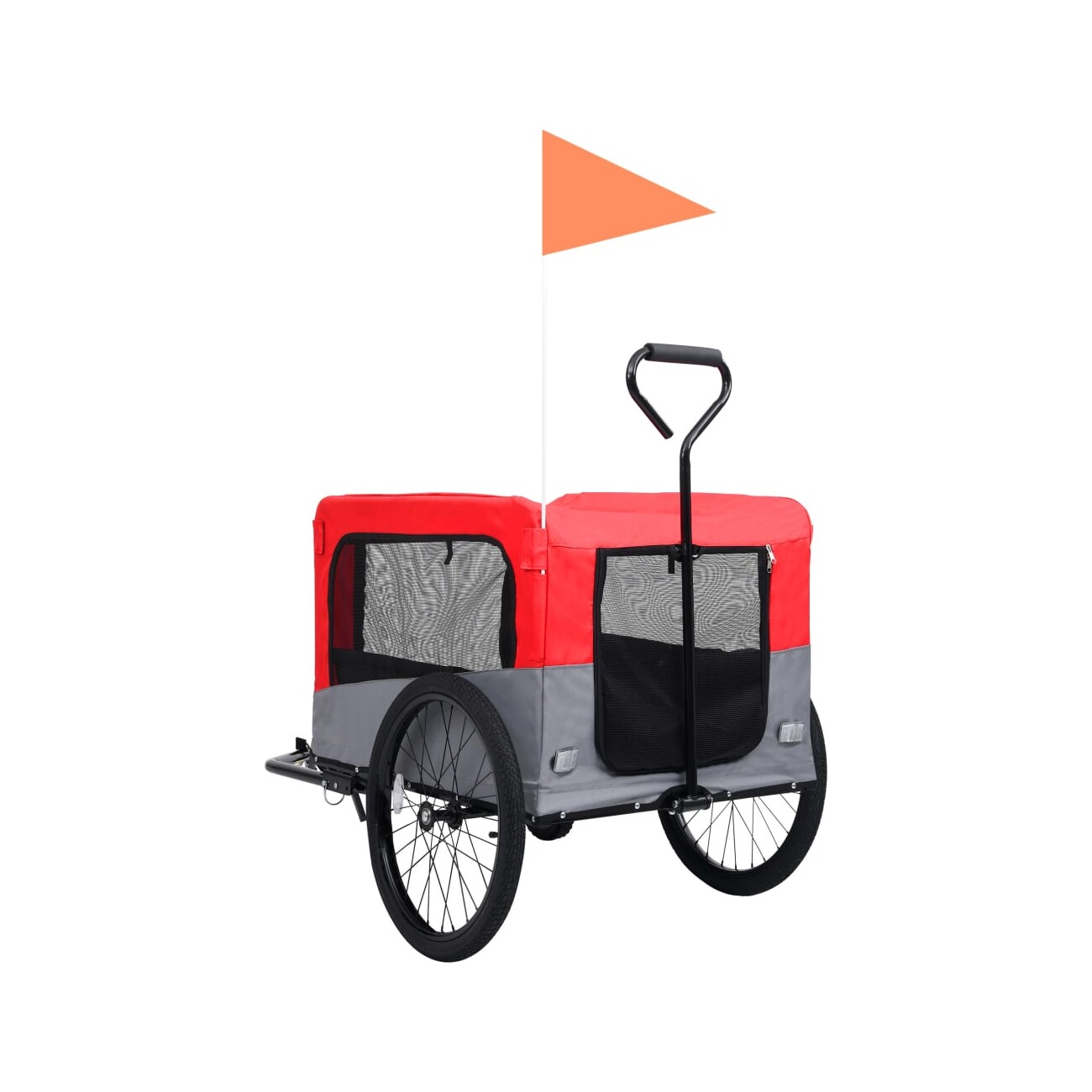 VidaXL 2-in-1 Fahrradanhänger rot