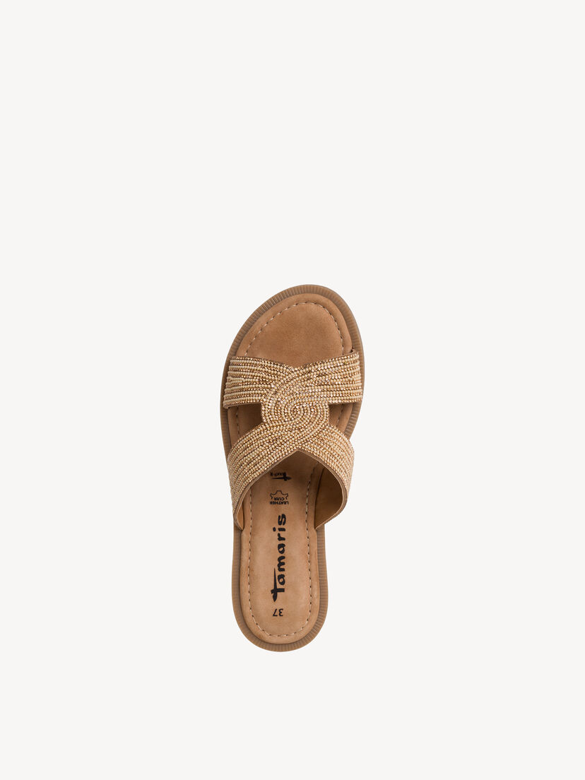 Leren Slipper - metallic