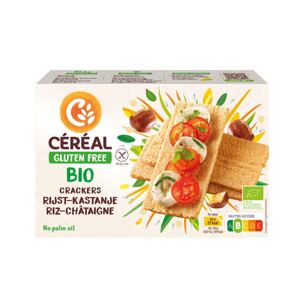 4x Céréal Crackers Rijst & Kastanje250 gr