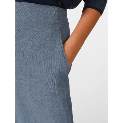Damen-Leinenhose, Mittelblau