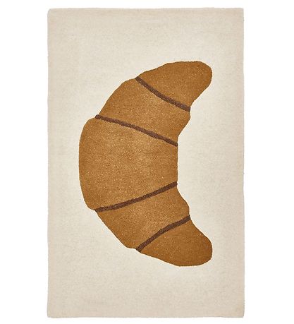 OYOY Gulvt?ppe - 120x75 cm - Brun m. Croissant