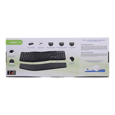 T'nB - clavier filaire ergonomique - Azerty - noir
