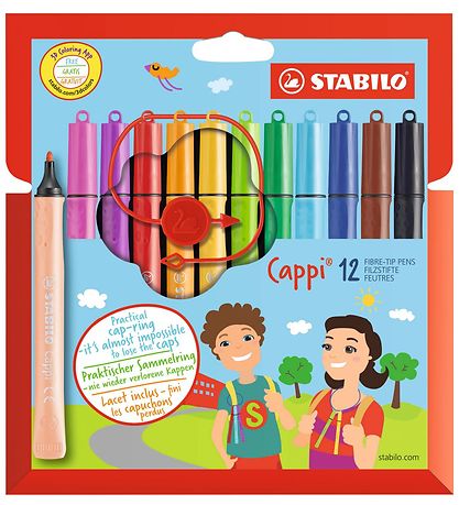 Stabilo Filzstifte - Cappi - 12 st. - Mehrfarbig