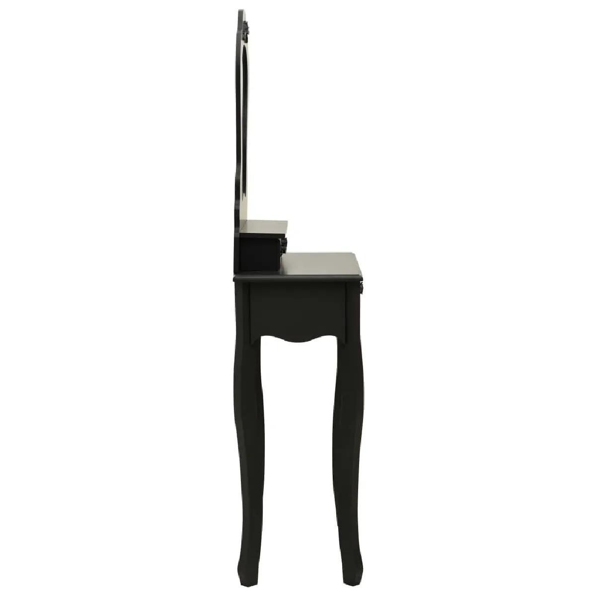 vidaXL Ensemble de coiffeuse avec tabouret - Noir