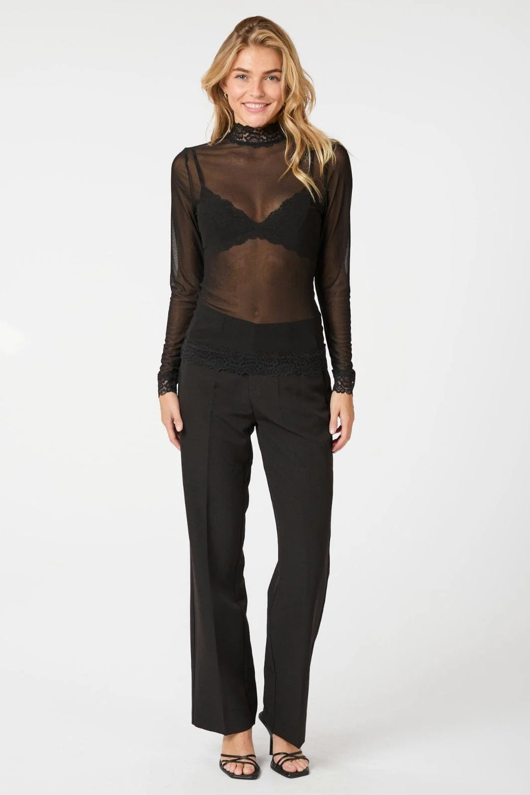 Neo Noir Liza Mesh Lace Blouse 164281
