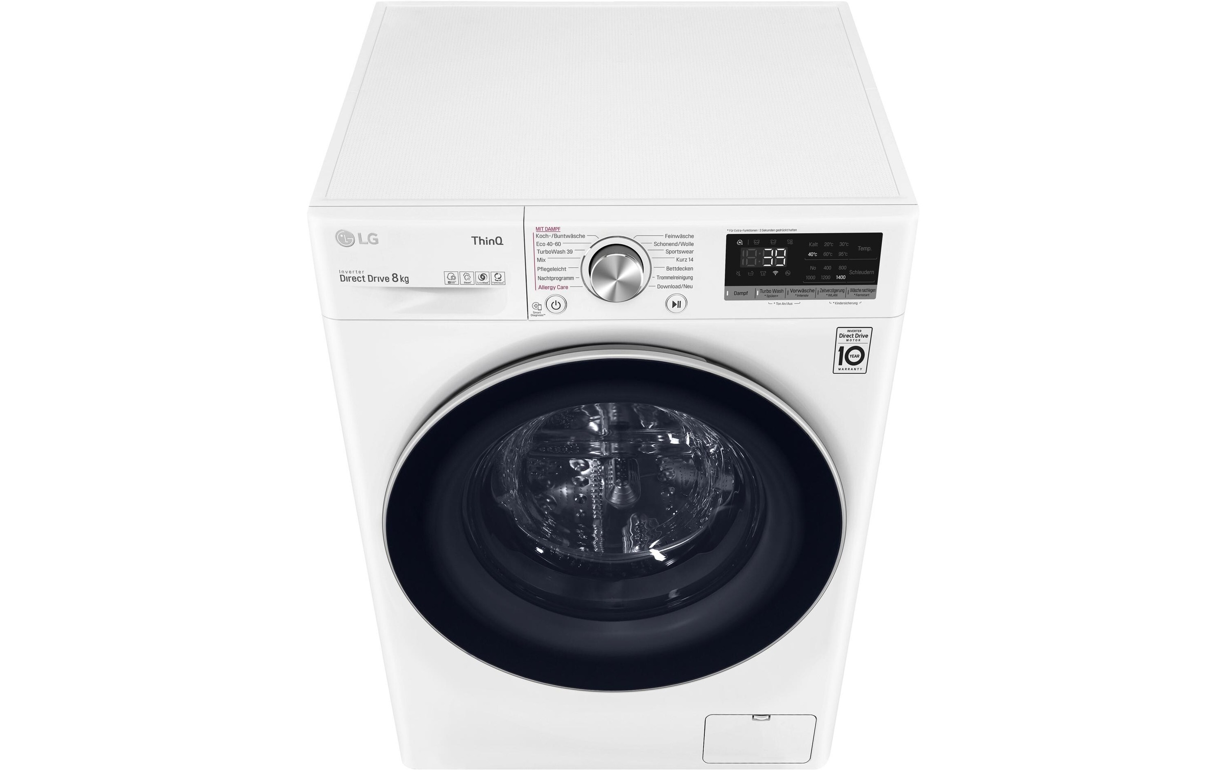 LG Waschmaschine »F4WV708P1E, Links« 8 kg 1300 U/min