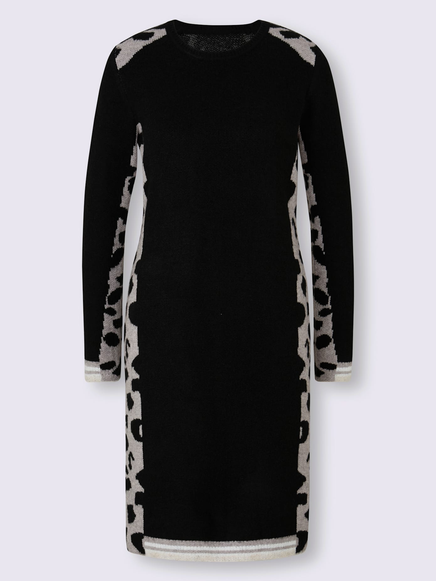 Robe en tricot joli motif léopard