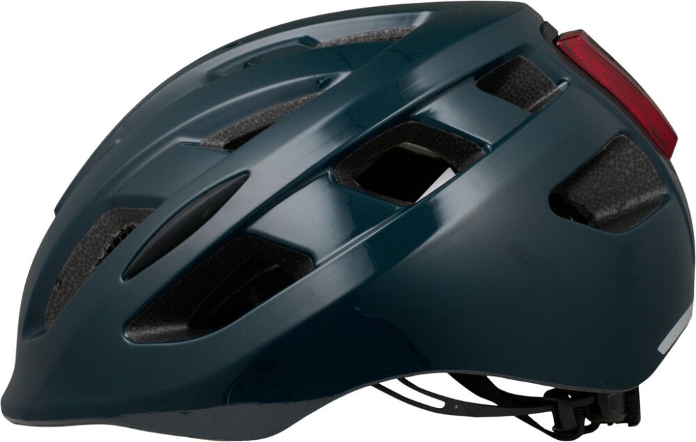 SYKKELHJELM URBAN MED LYKT 52-58CM MØRKEBLÅ