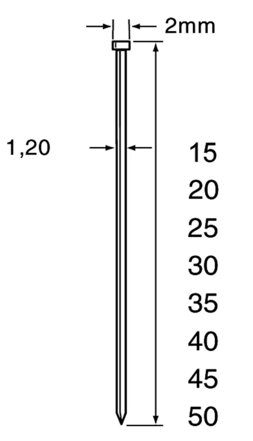 Dutack 5134029 SKN12 Mini Brad - Verzinkt - 1,2 x 20mm (5000st)