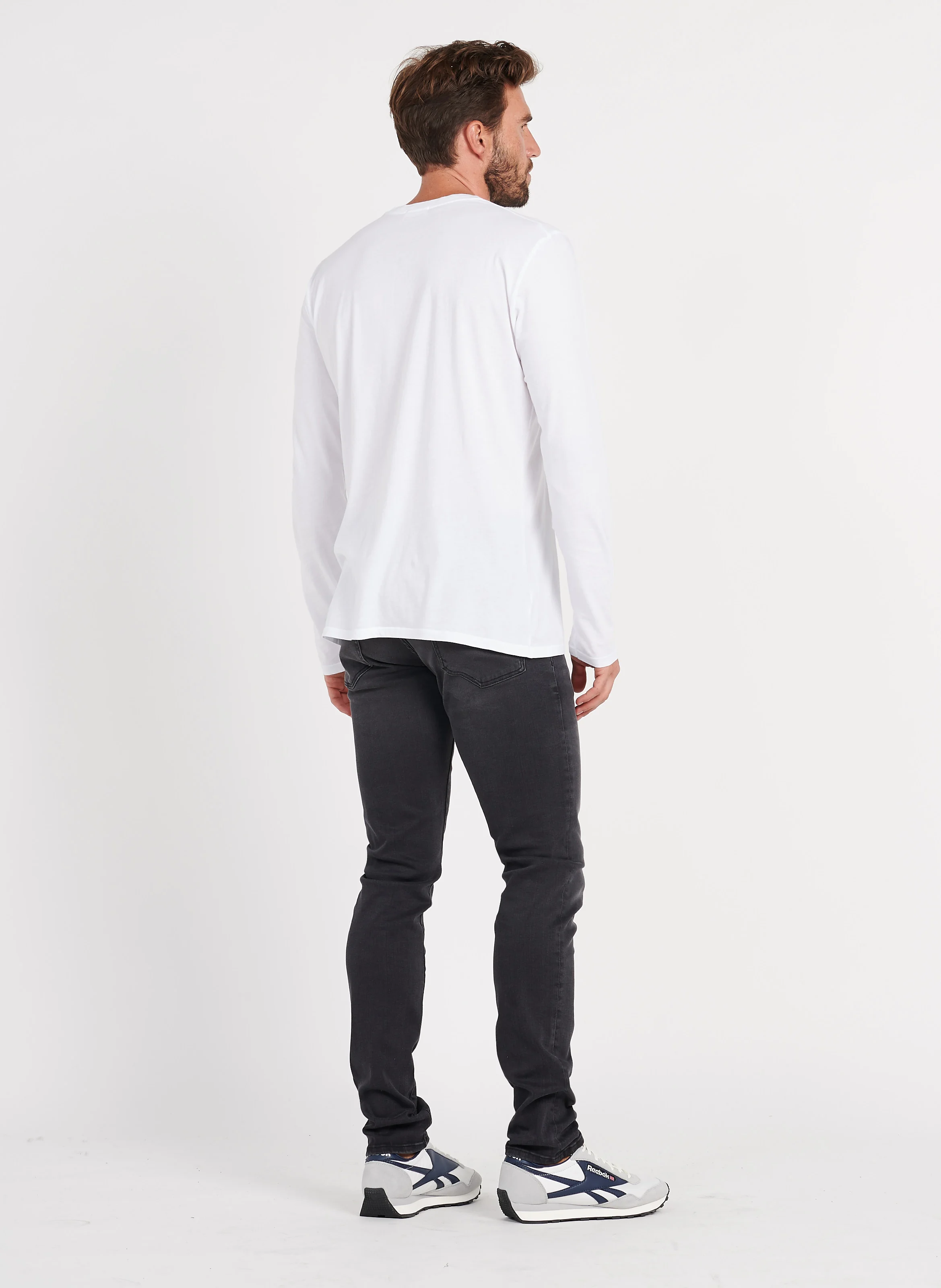DECATUR - Tee-shirt col rond regular-fit en coton | Blanc