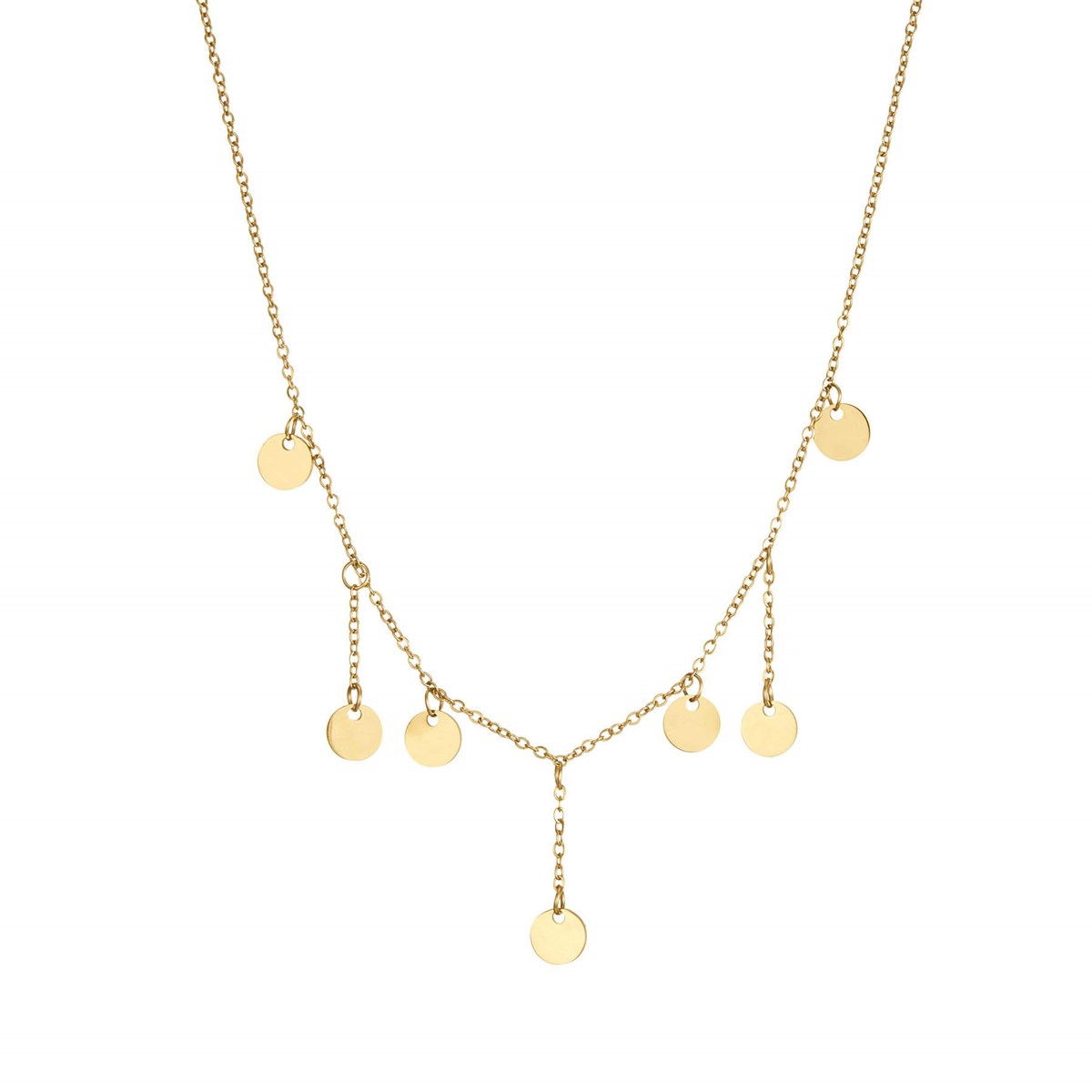 Collier Loma acier doré or
