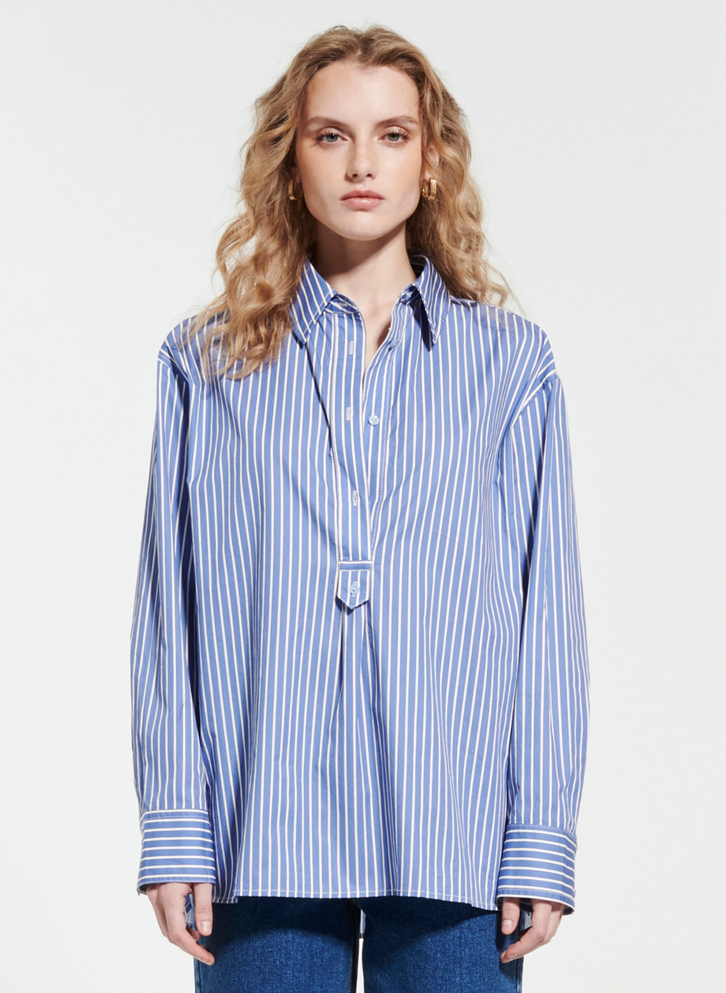 CASABLANCA - Chemise rayée en coton | Bleu
