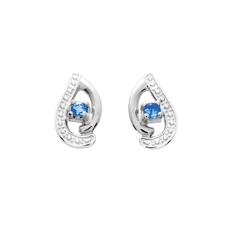 Boucles d'oreilles Femme - saphir - Or 18 Carats
