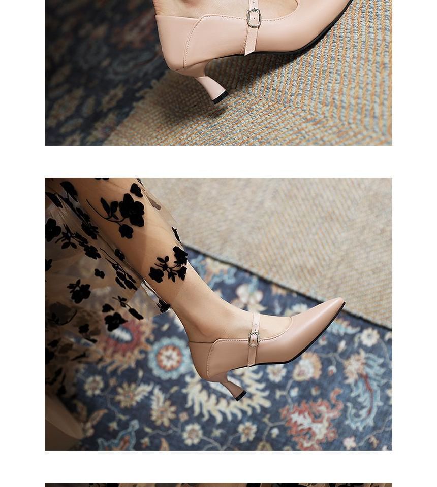 Freesia - Mary Jane pumps met puntige neus