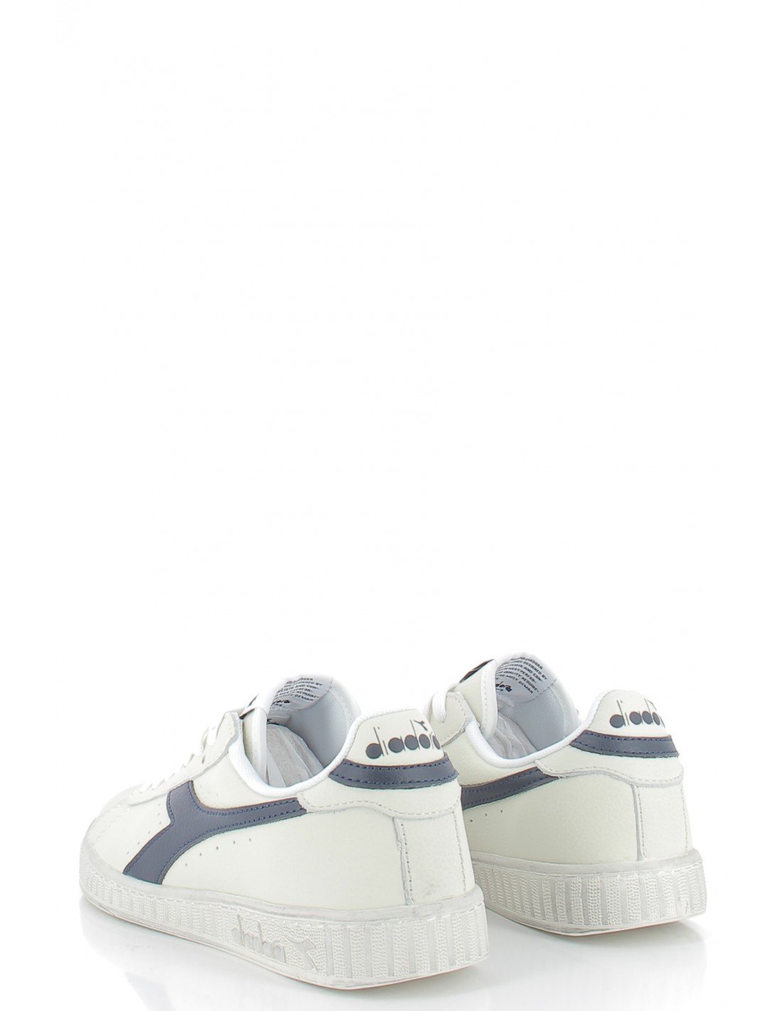 diadora Sneakers mixte game l low cuir blanc/bleu