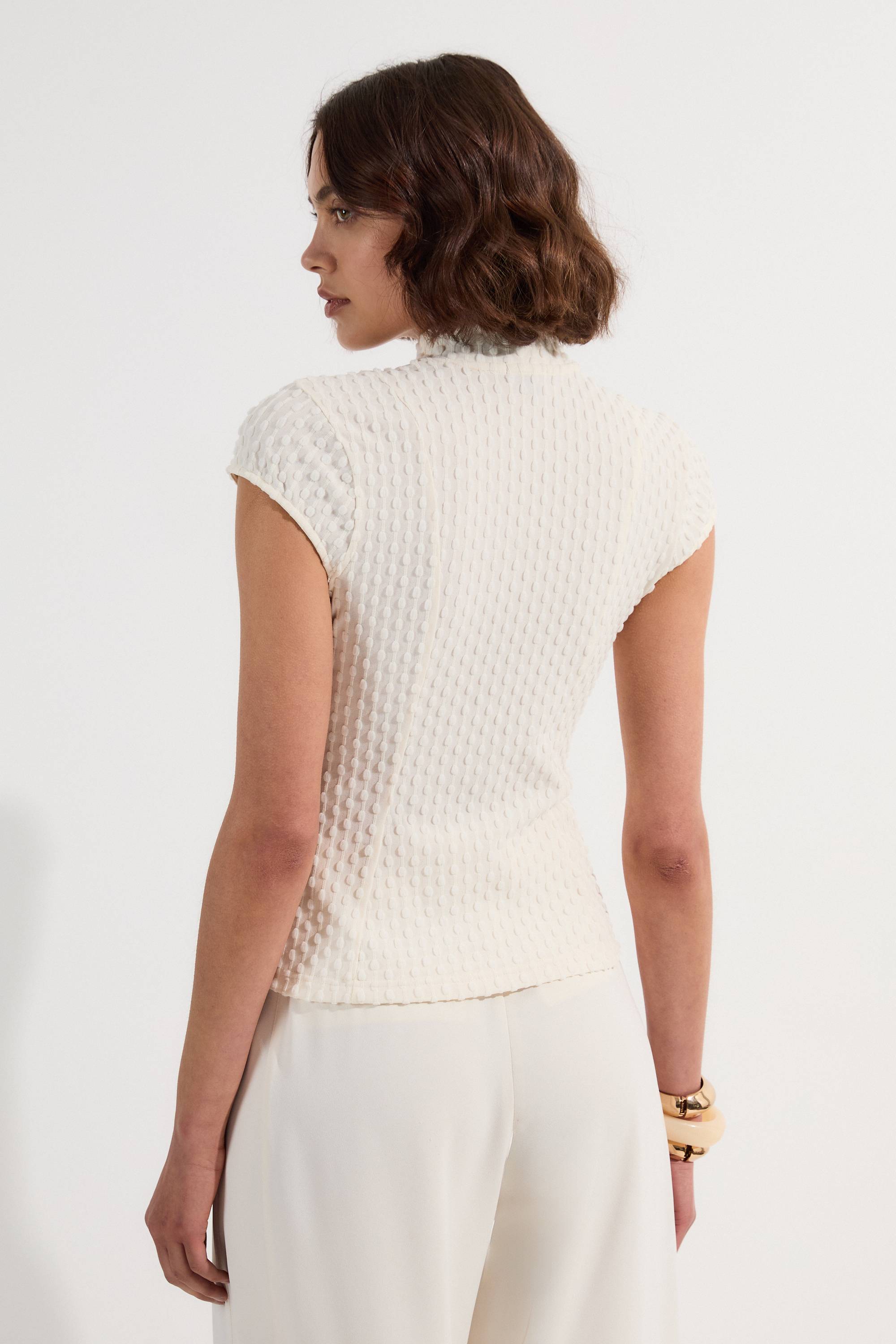 KarenMillen Textured Jersey Top