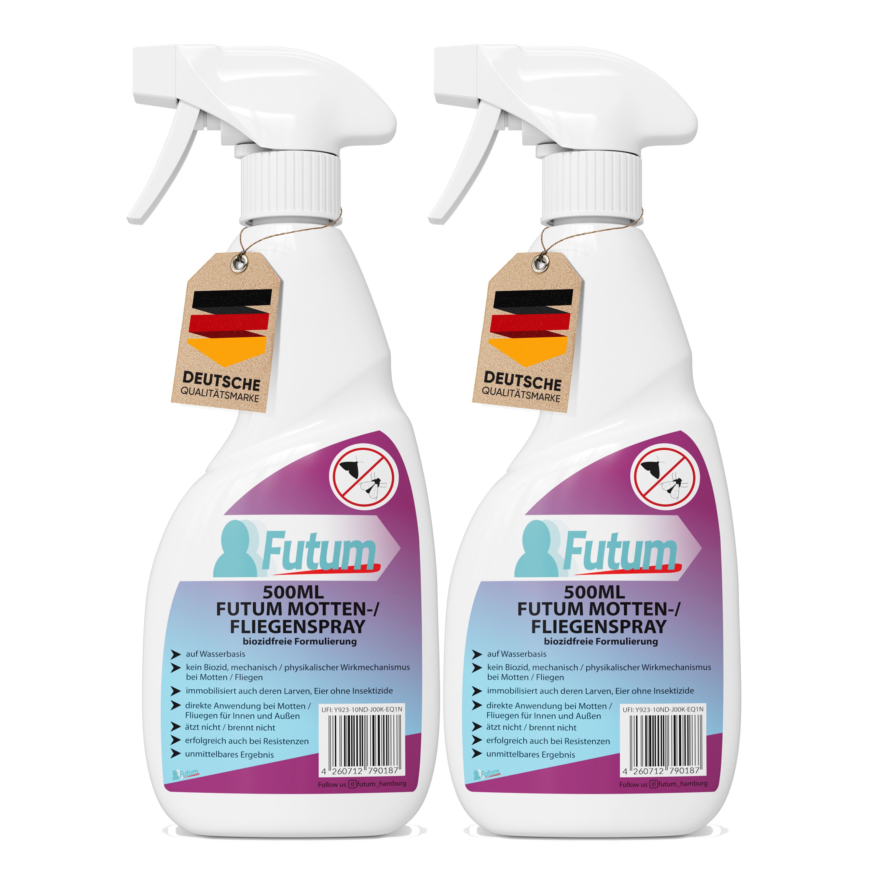 FUTUM 2x500ml Motten- / Fliegenspray