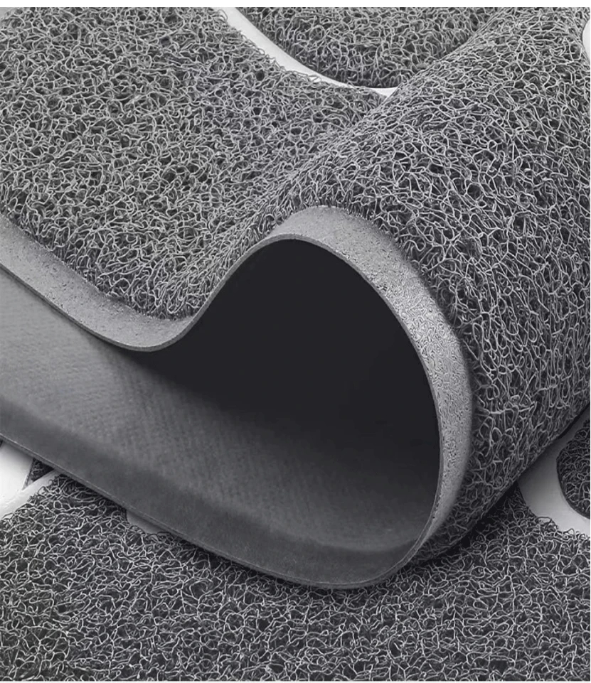(72x44cm) Fussmatte Anti-Rutsch Türmatte Boden Teppich Hello - Schwarz