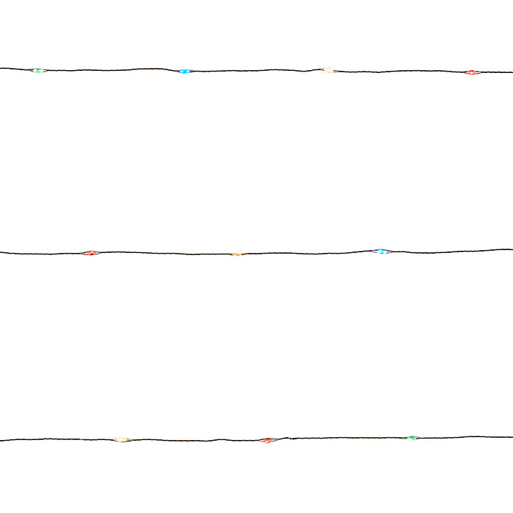 Guirlande lumineuse LED intérieure multicolore câble argenté 1,8 m