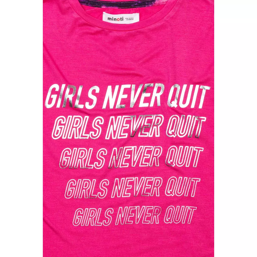 MINOTI T-Shirt Never Quit Rosa