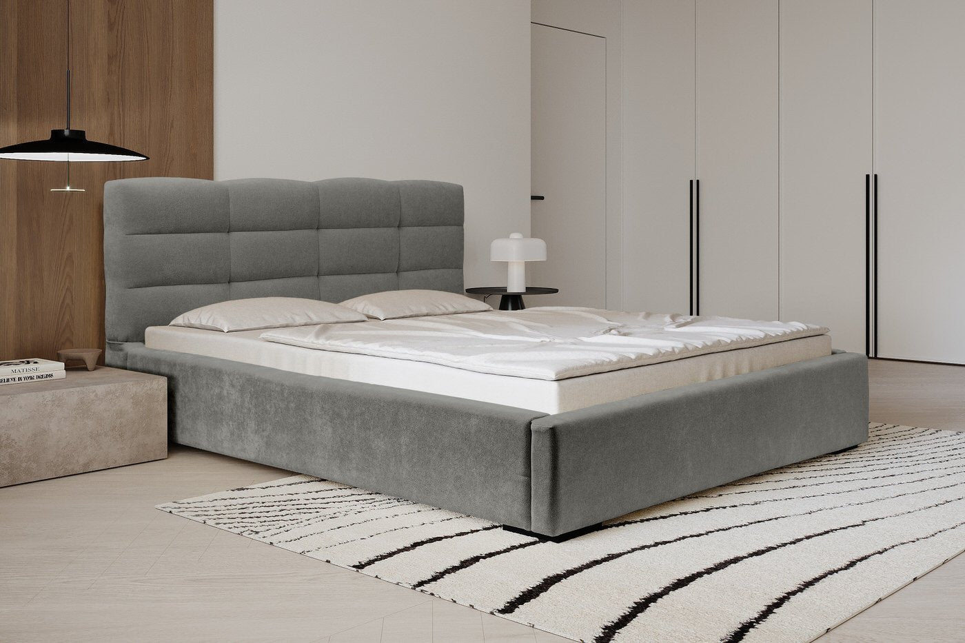 Trae Mobler Faro 180 x 200 cm Gestoffeerd Bed Grijs