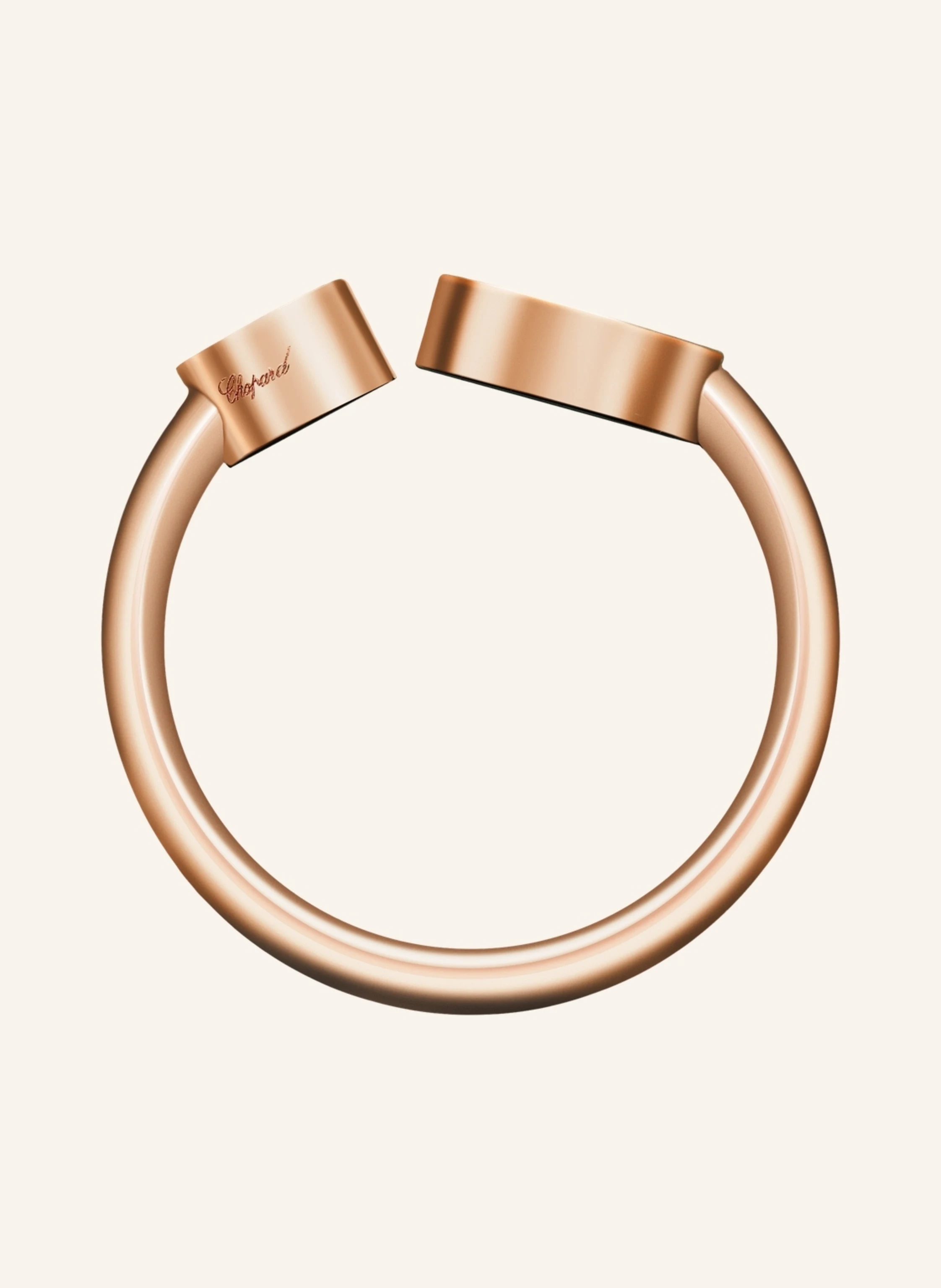 Chopard Ring HAPPY HEARTS Ring aus 18 Karat Roségold, Diamanten und Onyx