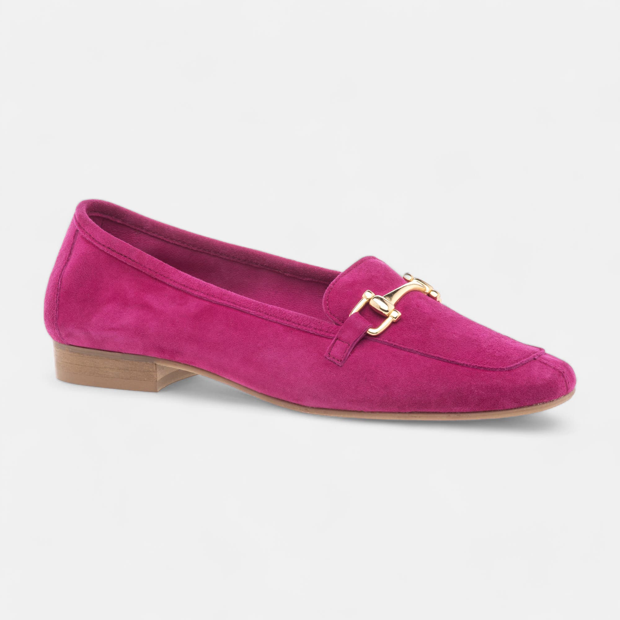 Mocassins Femme en cuir fuchsia