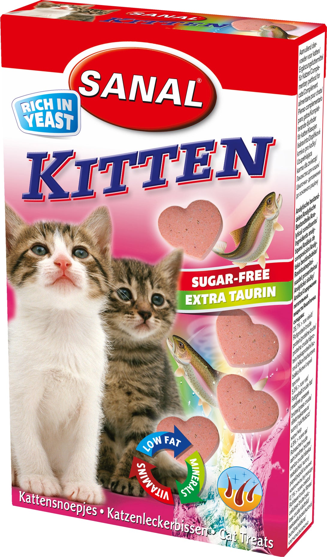 Sanal kattensnack hartjes zalm kitten 30 g