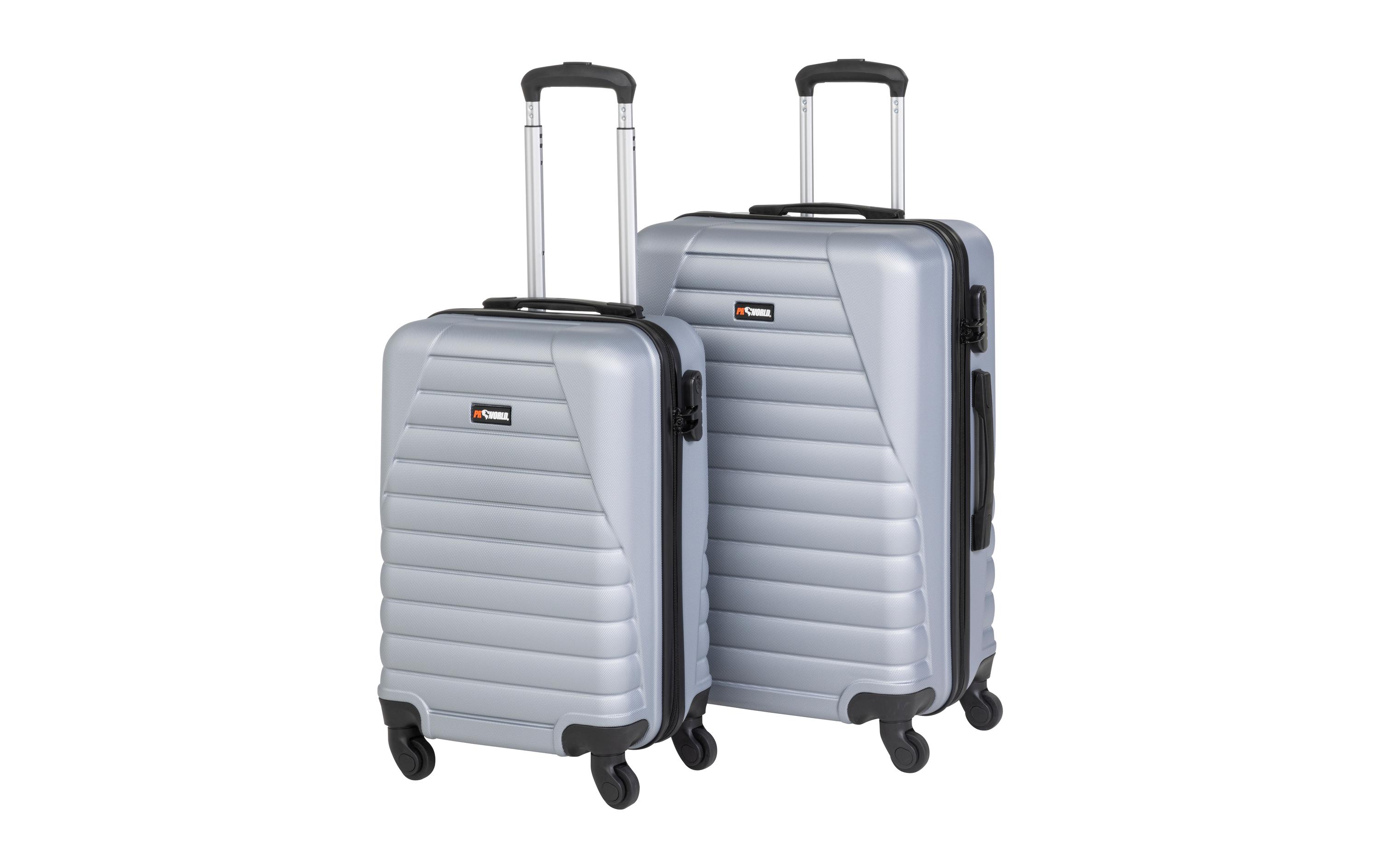 Reisekofferset World Superb 2-teilig, Silbergrau<br>Zwei Trolleys unterschiedlicher Grösse