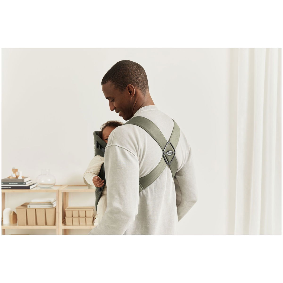 BabyBjörnBabyBjörn   Tragesitz Mini Cotton dunkelgrün
