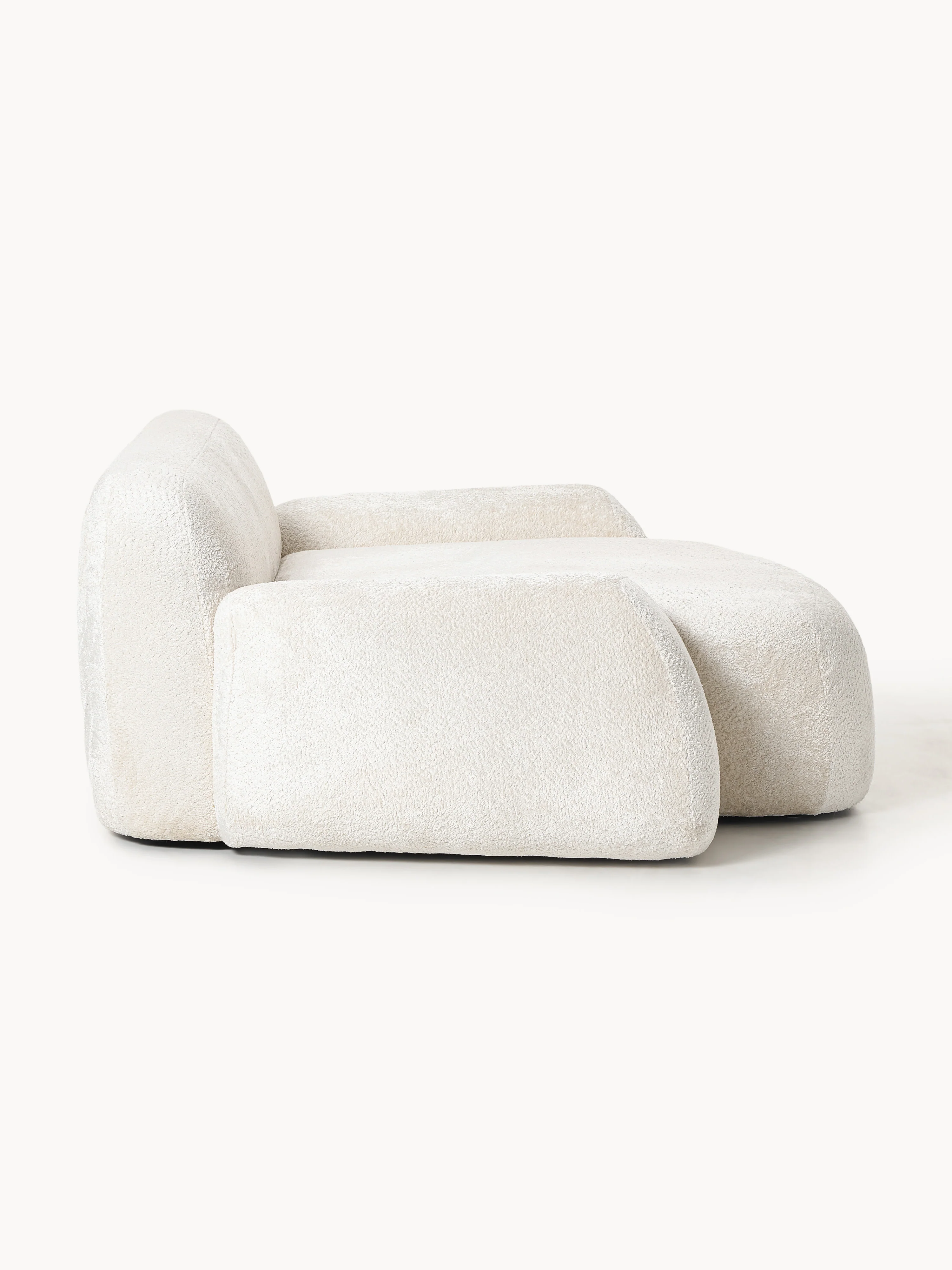 XL teddy bouclé loungestoel Wolke