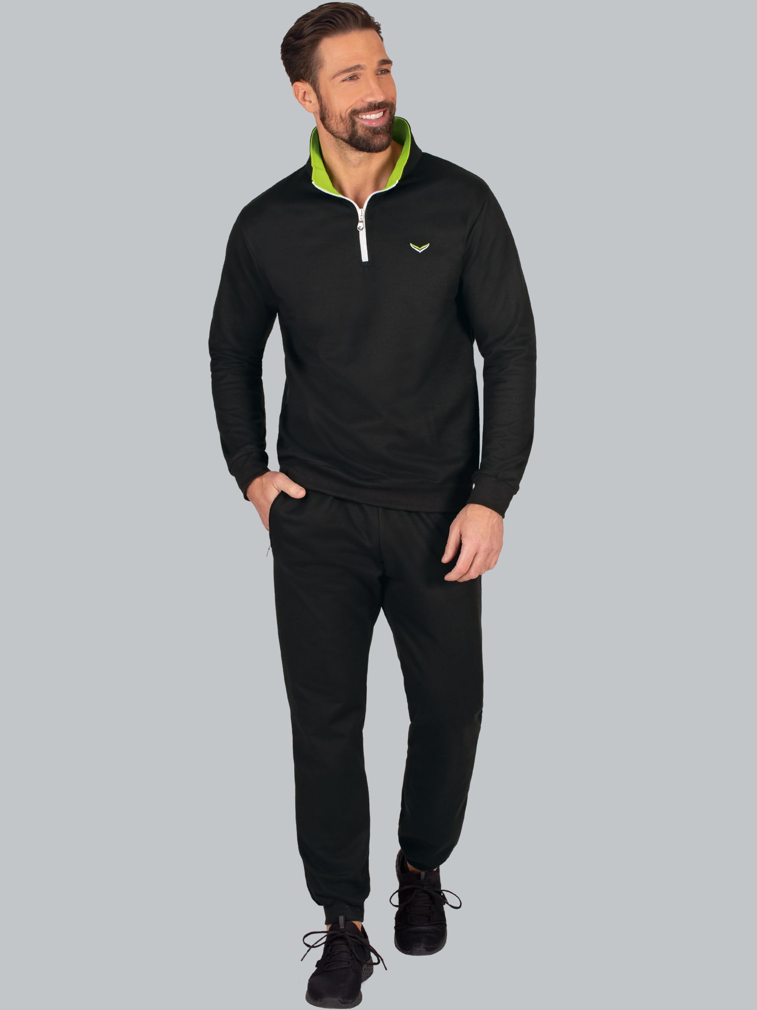 Herren Jogginganzug in Sweat-Qualität Schwarz