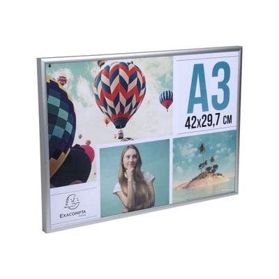 Cadre photo Exacompta - 29,7 x 42 cm (A3) - aluminium