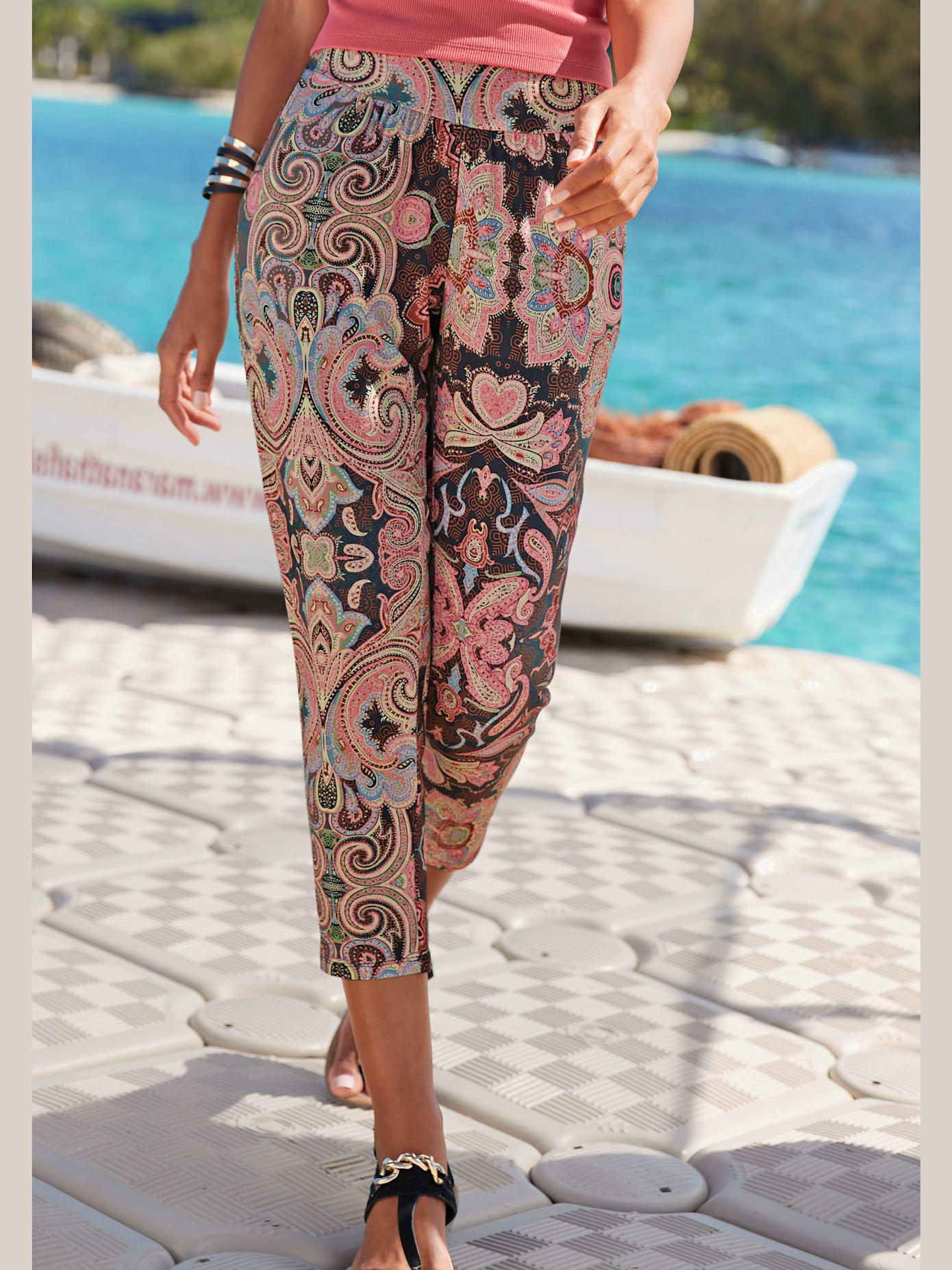 Pantalon 7/8 pantalon en jersey léger pour l'été