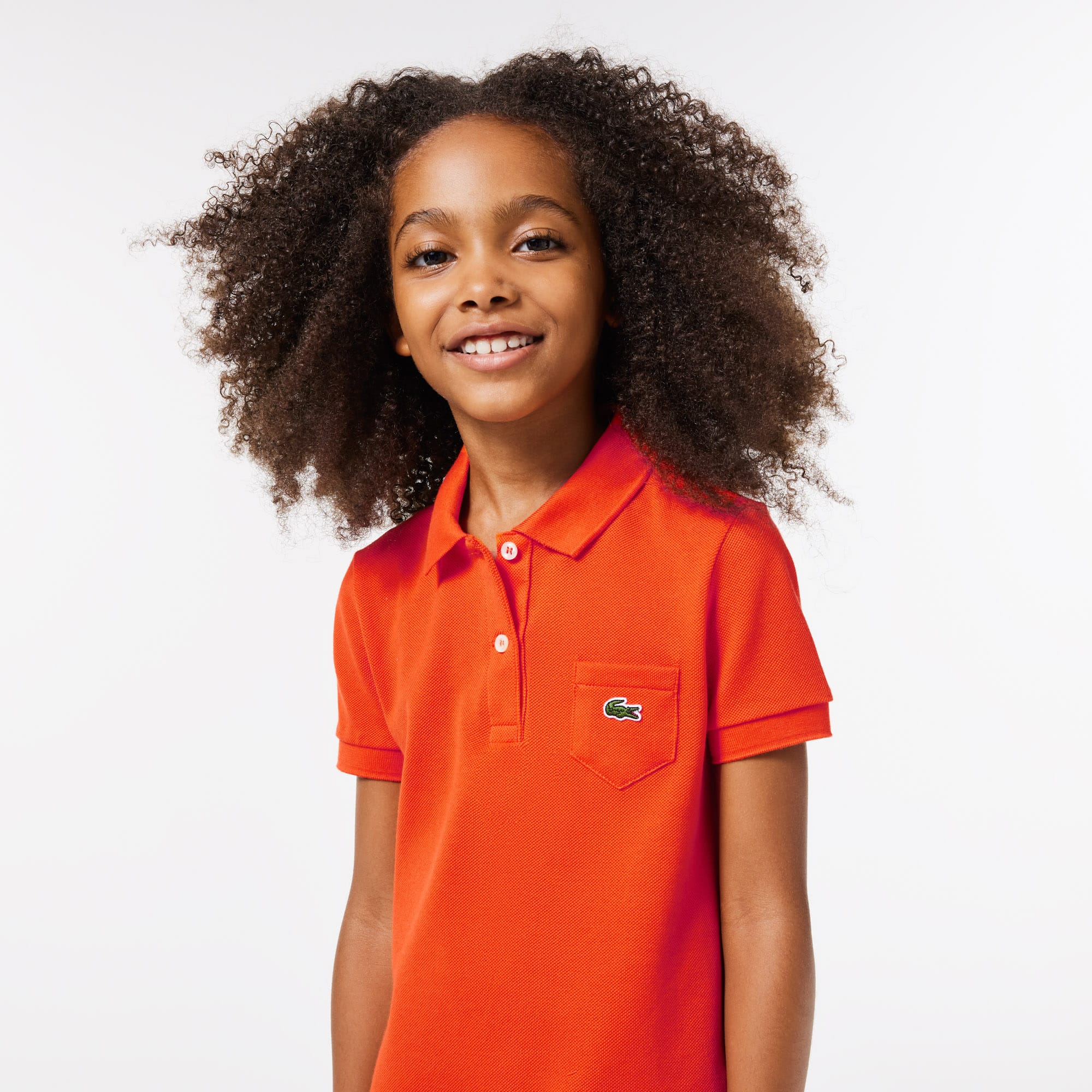 Mädchen Kleid im Polo-Style aus Baumwolle Hosen & Kleider - Orange - Lacoste - Mädchen