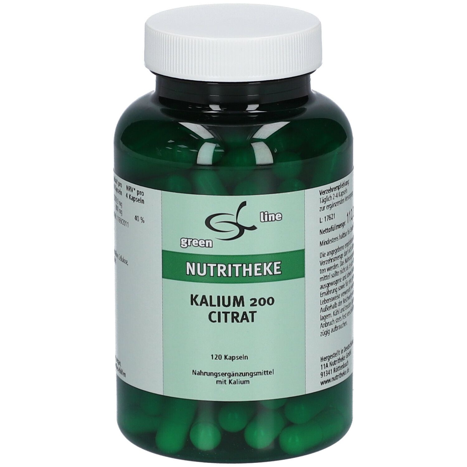 green line NUTRITHEKE Kalium 200 Citrat