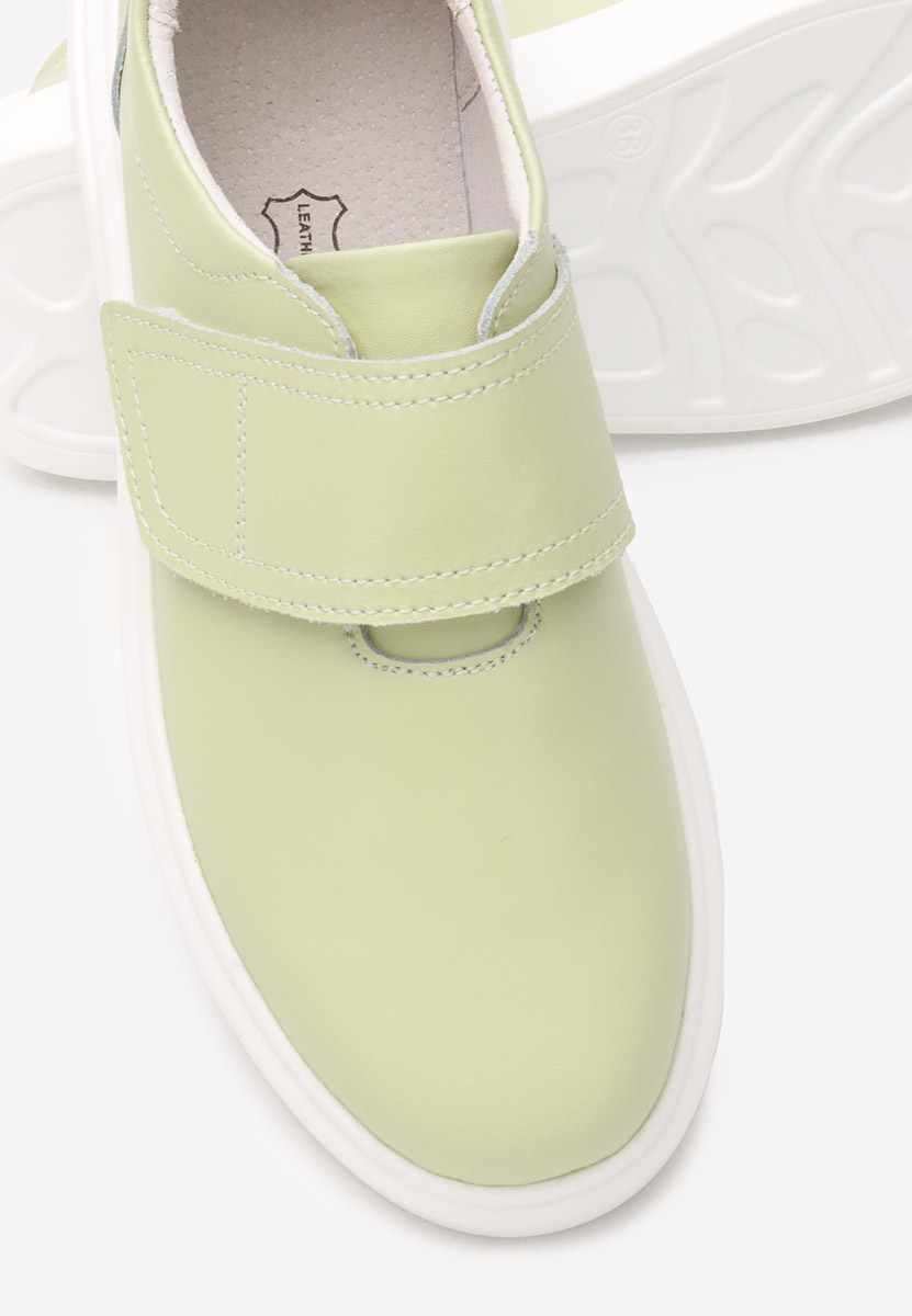 Chaussures casual femme en cuir limette Kally