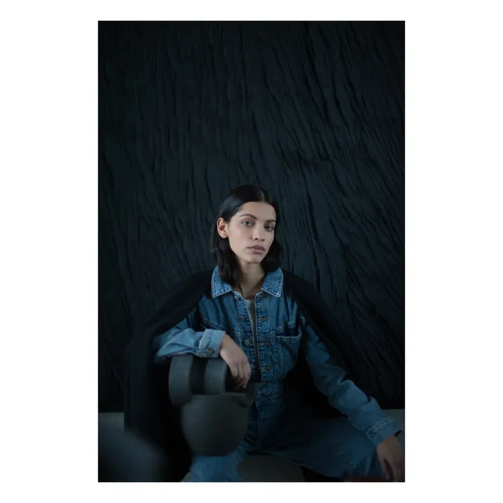 La Méricaine Cape Black Laine Recyclée | Noir