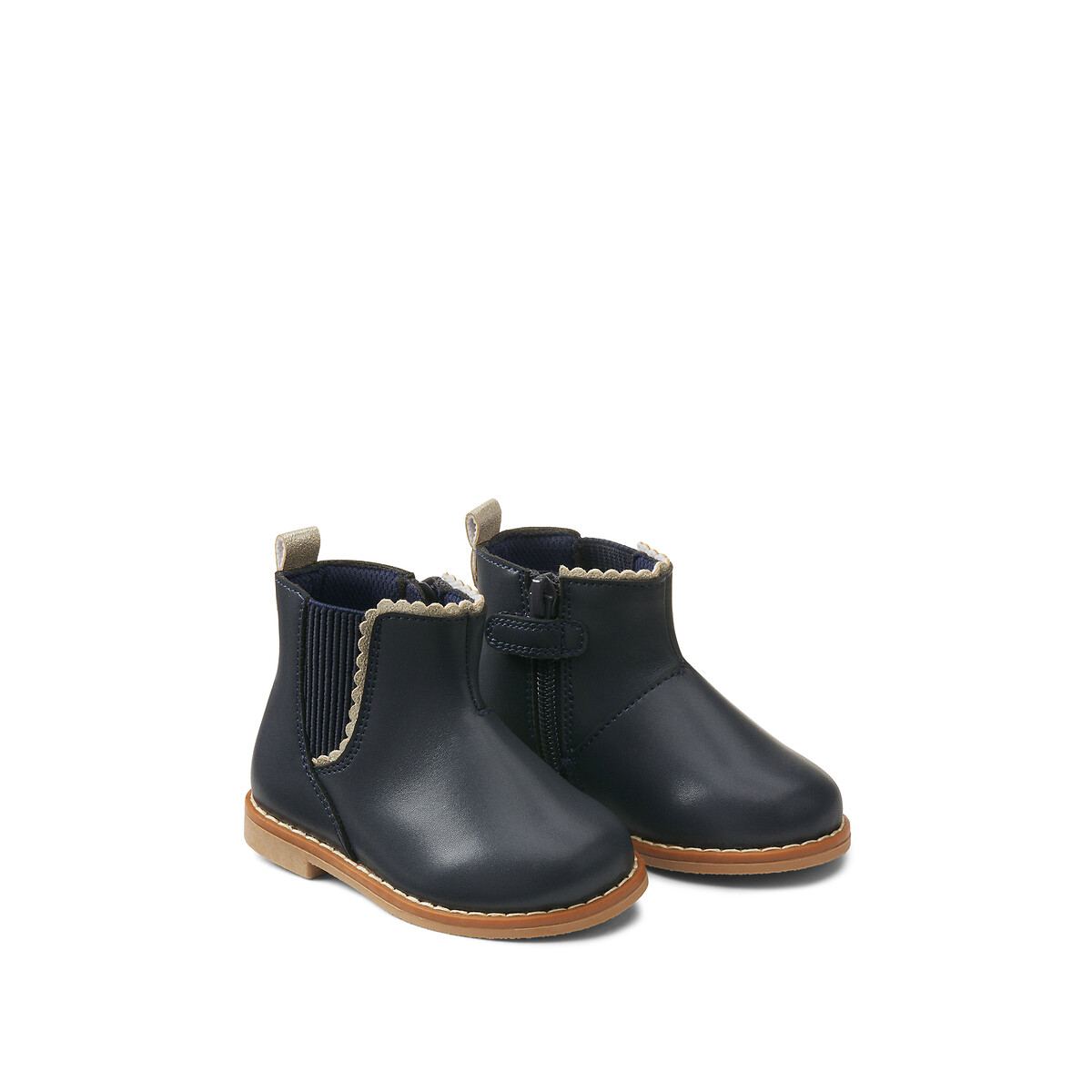 COLEÇÃO LA REDOUTE<br>Botas de cano curto com zíper e elástico