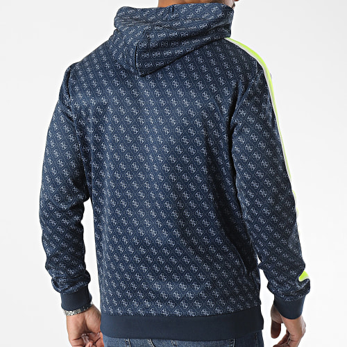 Sweat Capuche A Bandes Z3YQ13-FL04Q Bleu Marine