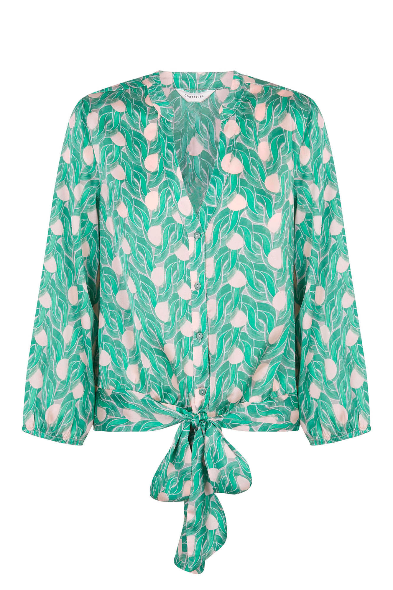Blusa estampada sustentável