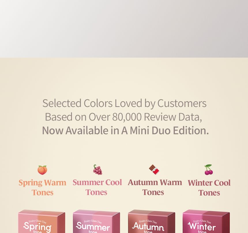 Laka - Fruity Glam Tint Mini Duo Special Set - 6 soorten