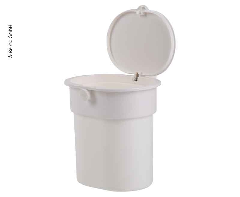 Mülleimer mit Saugnapf, weiß, bis 3kg, Push-Button