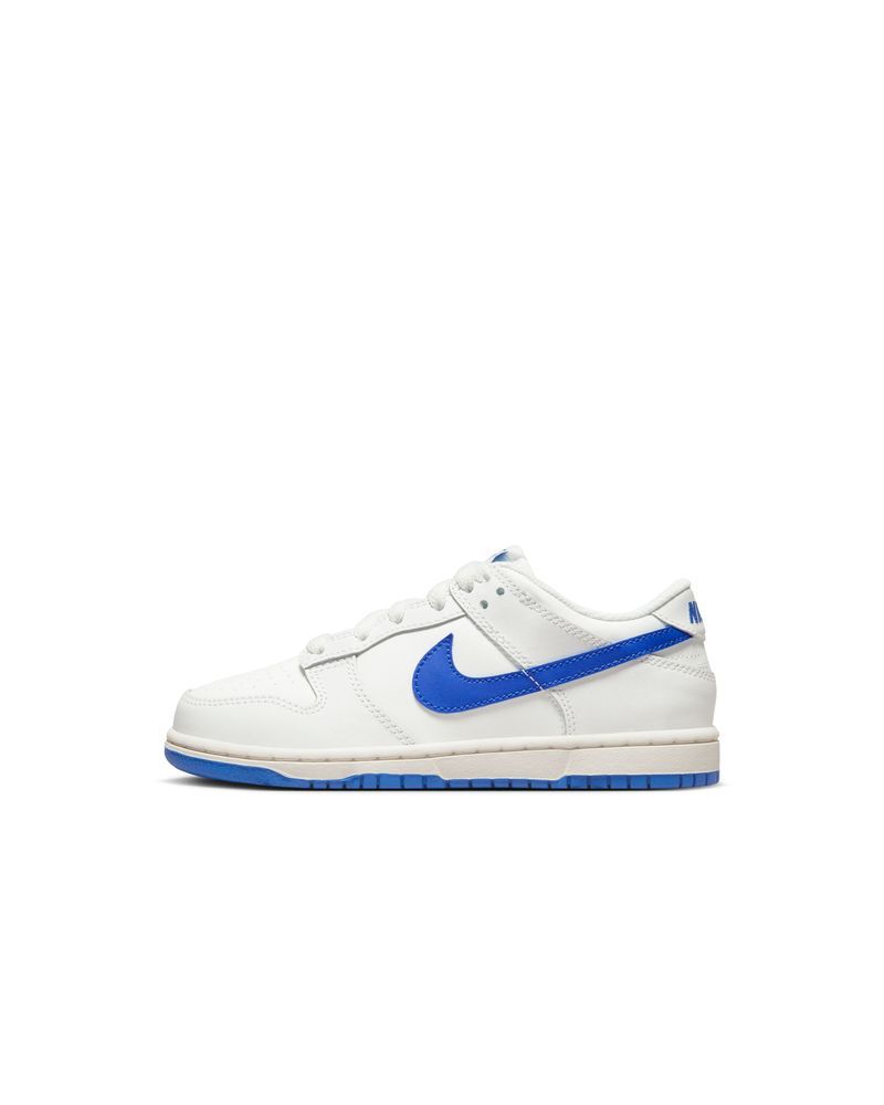 Chaussures Nike Dunk Low Blanc & Bleu Royal pour enfant
