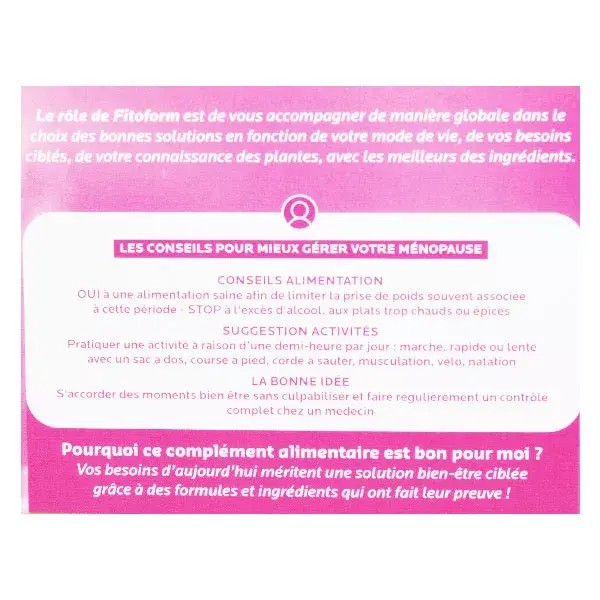 Fitoform Ménopause Bio 20 ampoules